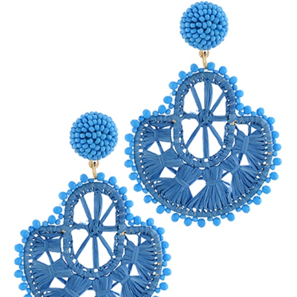 Dotted Crochet Pattern Drop Earrings - Picture 3 of 4